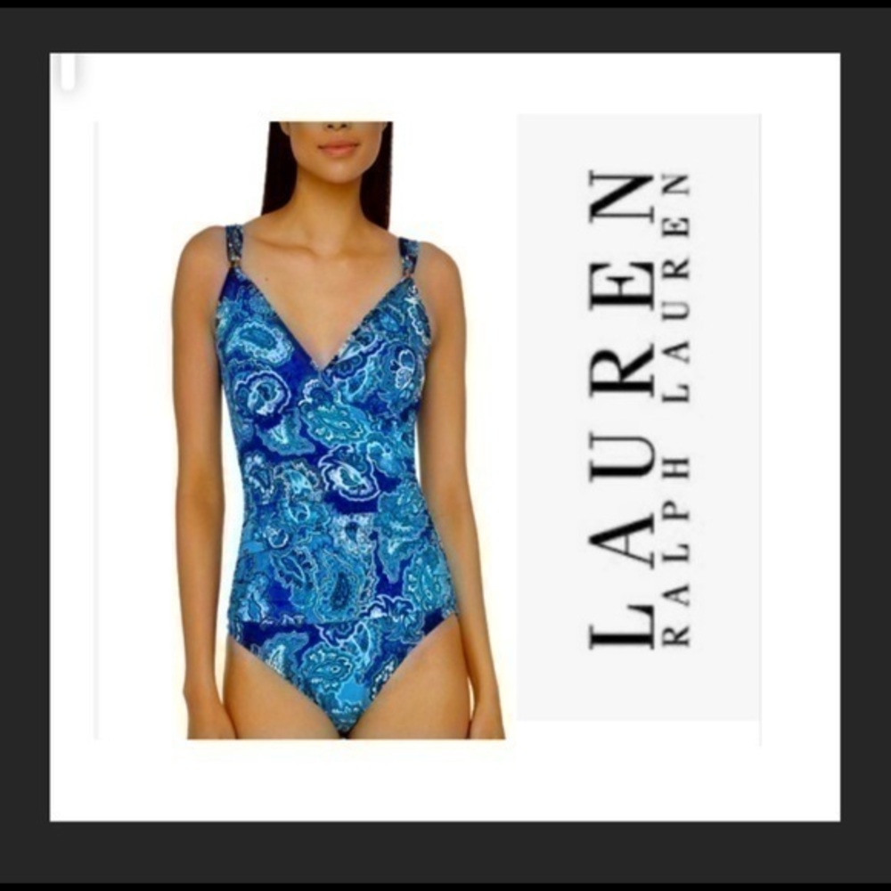Ralph Lauren paisley swimsuit 6 NWT
